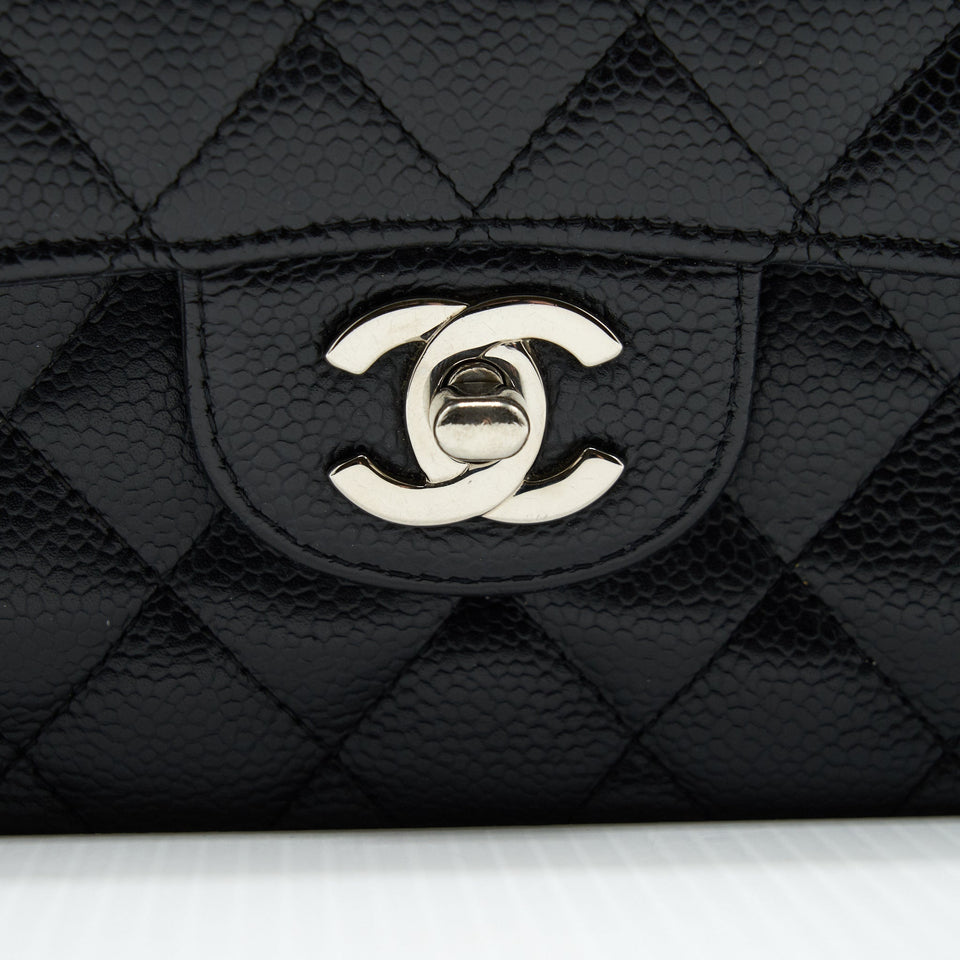 Chanel Small Classic Double Flap Bag Black Caviar