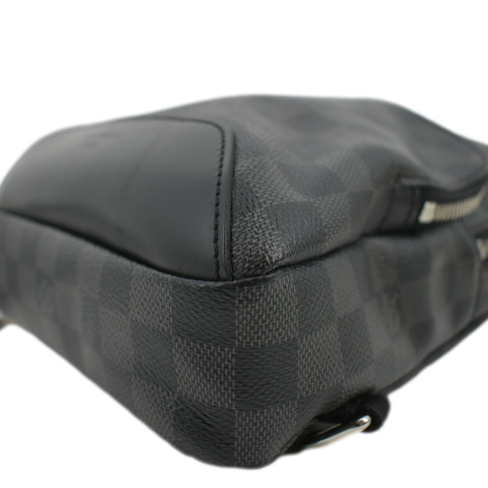 Louis Vuitton Avenue Sling Damier Graphite Backpack Bag Black