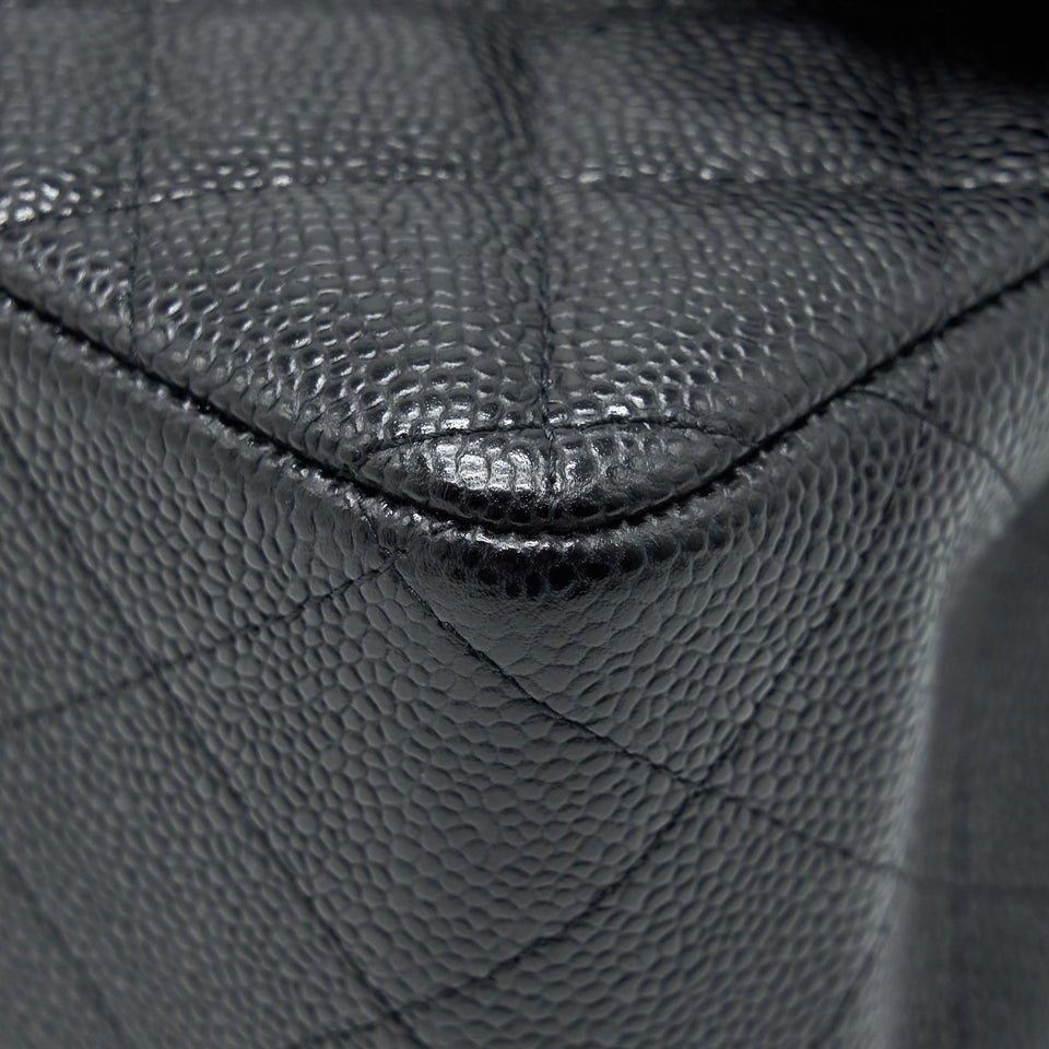 Chanel Classic Jumbo Double Flap Bag Black Caviar