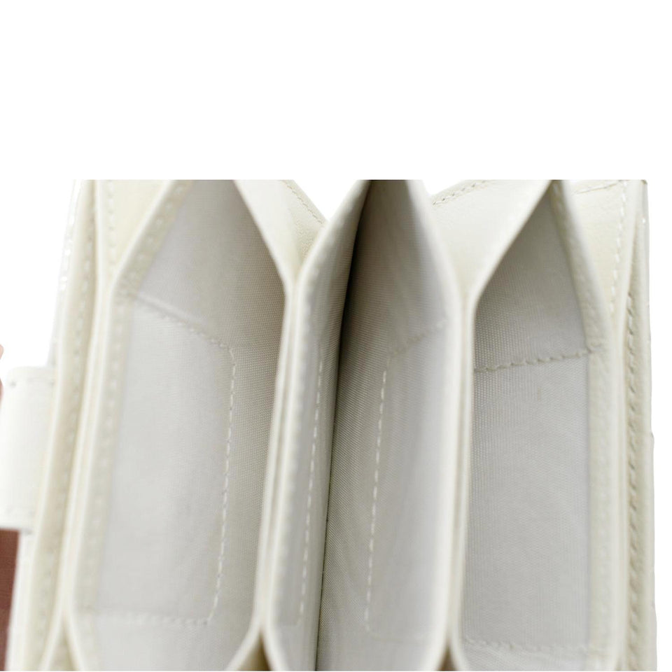 Christian Dior 5 Gusset Patent Leather  Holder Cream