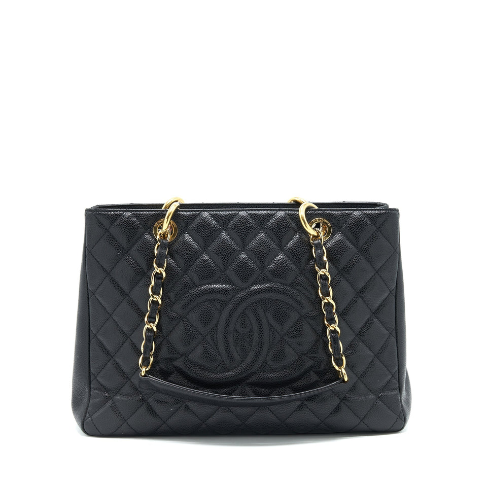 Chanel Grand Shopping Tote Caviar Black  serial 17