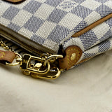 Louis Vuitton Pochette Eva Damier Azur Crossbody Clutch Bag White