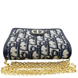Christian Dior Montaigne Oblique Jacquard Pouch Navy Blue