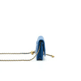 Chanel Lambskin Quilted CC Pearl Crush Wallet On Chain Blue with