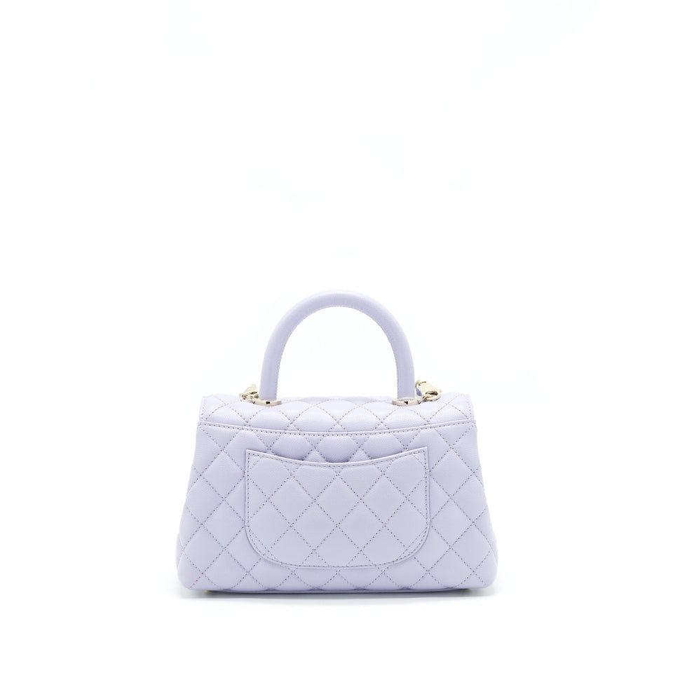 Chanel 21K lilac / Light Purple Coco Handle Small (old mini 24mm) L
