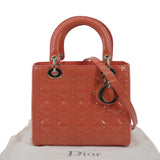 Christian Dior Medium Lady Dior Leather Shoulder Bag Pink
