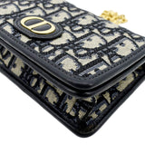 Christian Dior Montaigne Oblique Jacquard Pouch Navy Blue