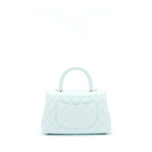 Chanel 21K Baby Blue Coco handle Small (old mini) 24cm L