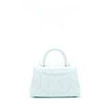 Chanel 21K Baby Blue Coco handle Small (old mini) 24cm L