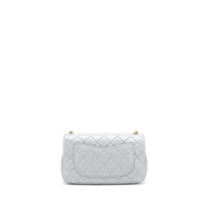 Chanel 21B pearl Crush Mini Rectangular Flap Bag Grey