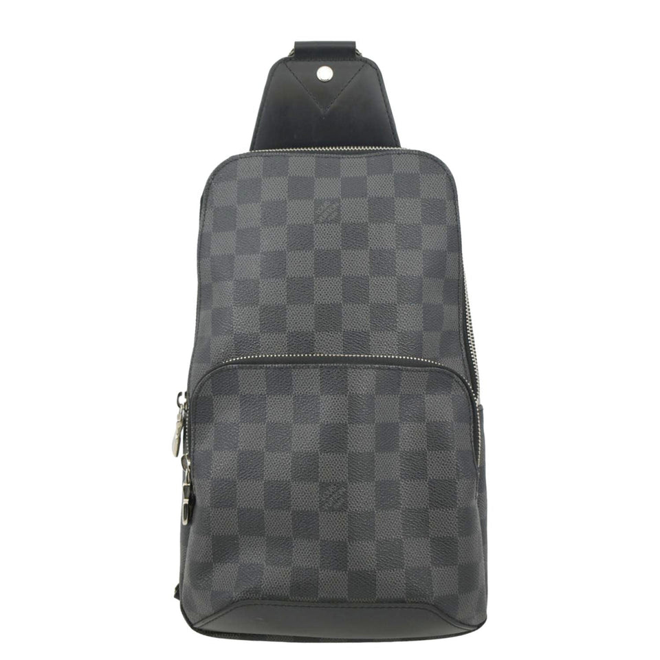 Louis Vuitton Avenue Sling Damier Graphite Backpack Bag Black