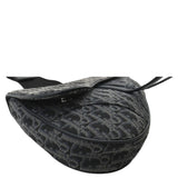 Christian Dior Saddle Oblique Jacquard Crossbody Bag Black