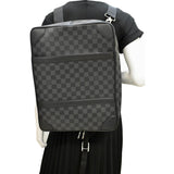 Louis Vuitton Damier Graphite Canvas Briefcase Backpack Bag Black