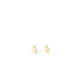 Chanel Small Heart Logo Earrings Light Gold Tone