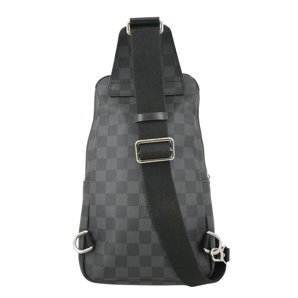 Louis Vuitton Avenue Sling Damier Graphite Backpack Bag Black