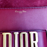 Christian Dior Dio(r)evolution Flap Calfskin Shoulder Bag Dark Red