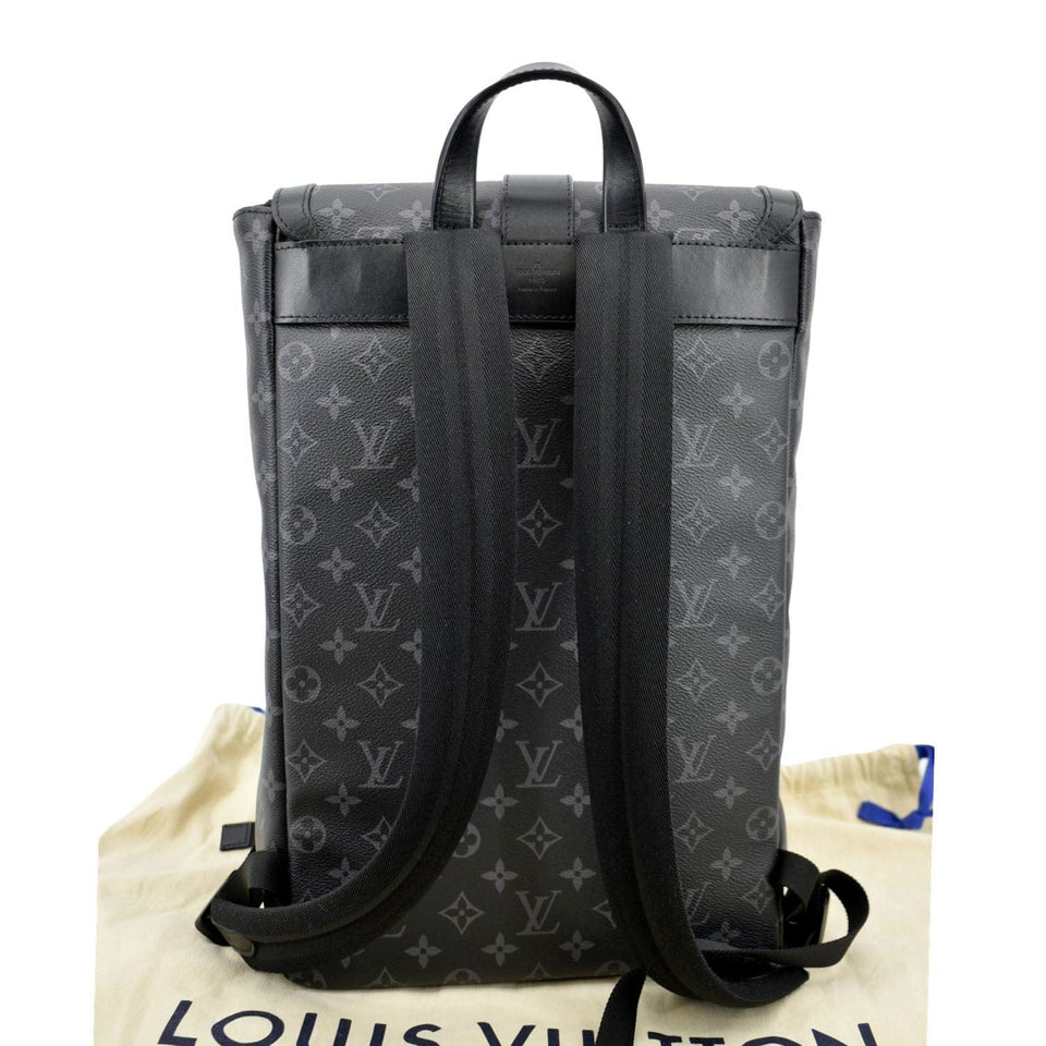 Louis Vuitton Saumur Monogram Canvas Backpack Bag Grey