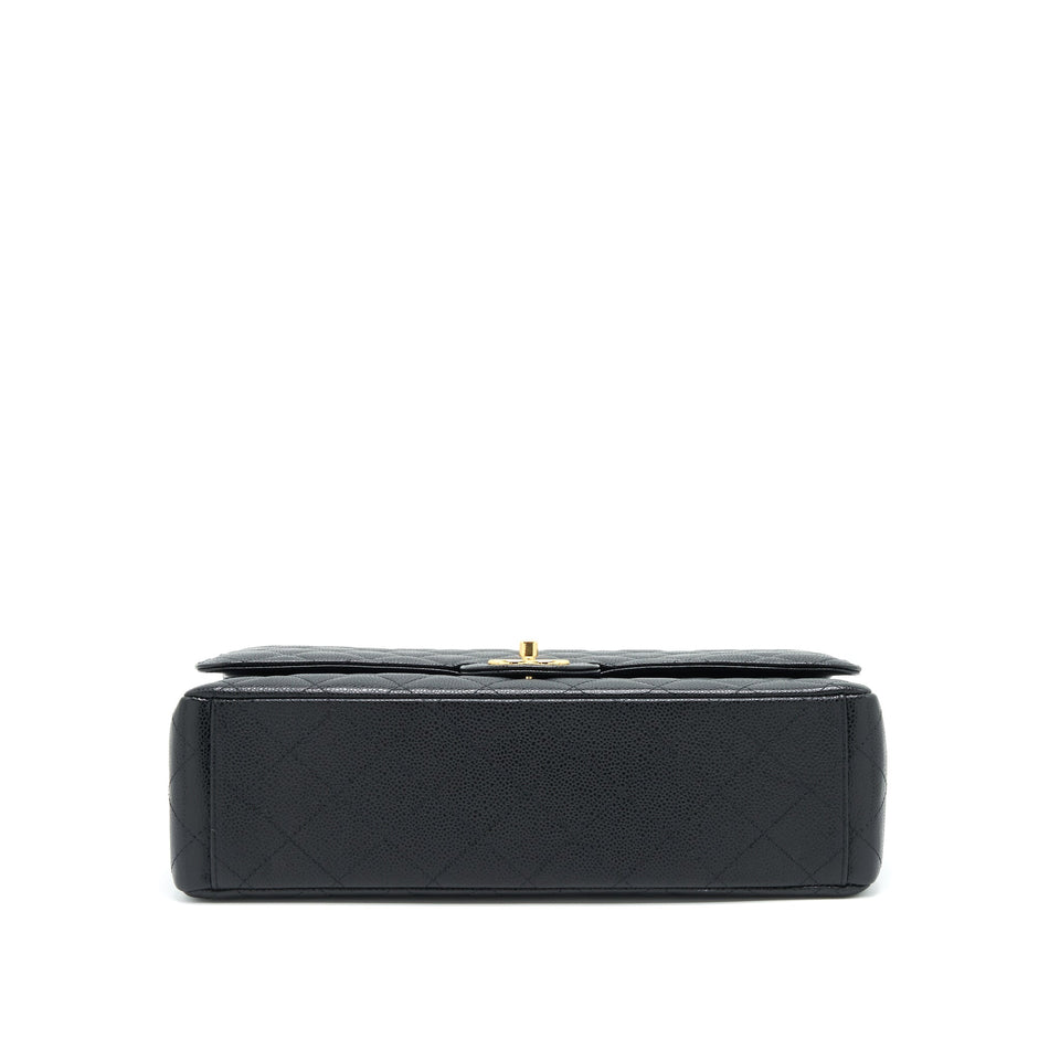 Chanel Maxi Classic Double Flap Caviar black  serial 20