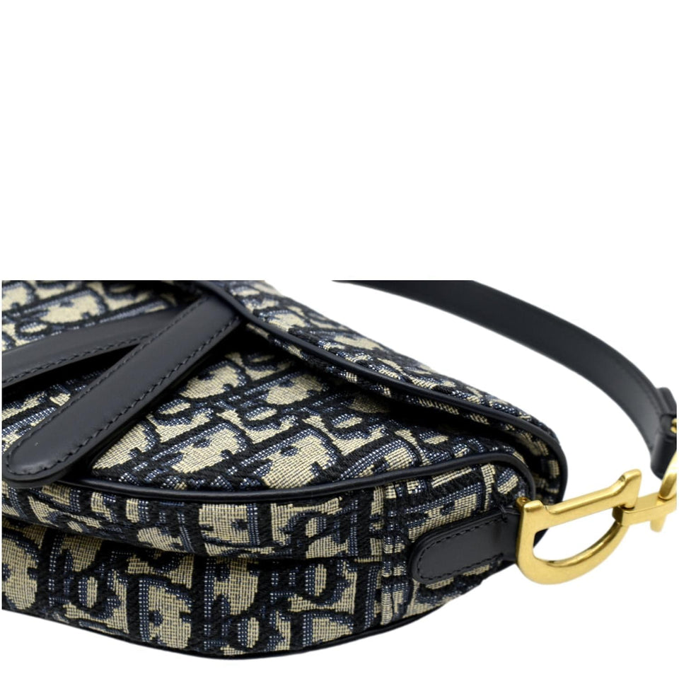 Christian Dior Saddle Mini Oblique Jacquard Crossbody Bag Multicolor