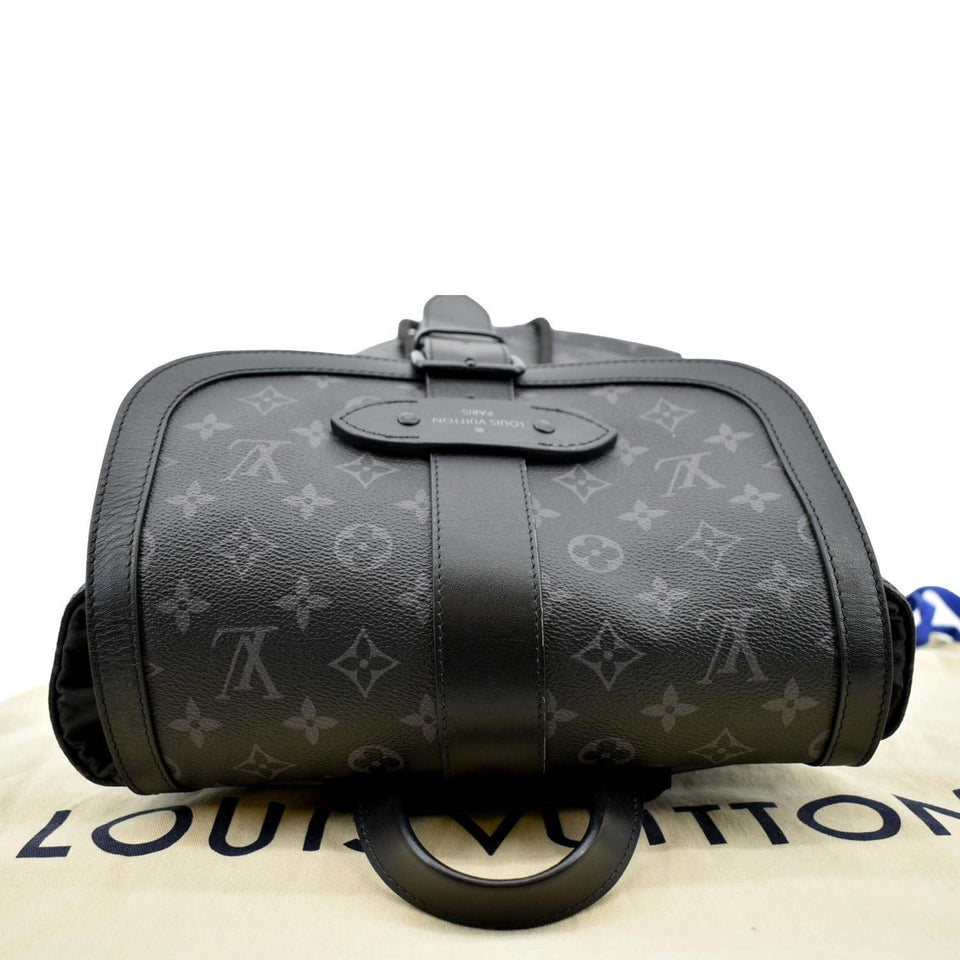 Louis Vuitton Saumur Monogram Canvas Backpack Bag Grey