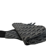 Christian Dior Saddle Oblique Jacquard Crossbody Bag Black