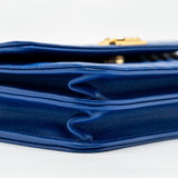 Chanel Boy Clutch with Chain  Chervon Lambskin Blue
