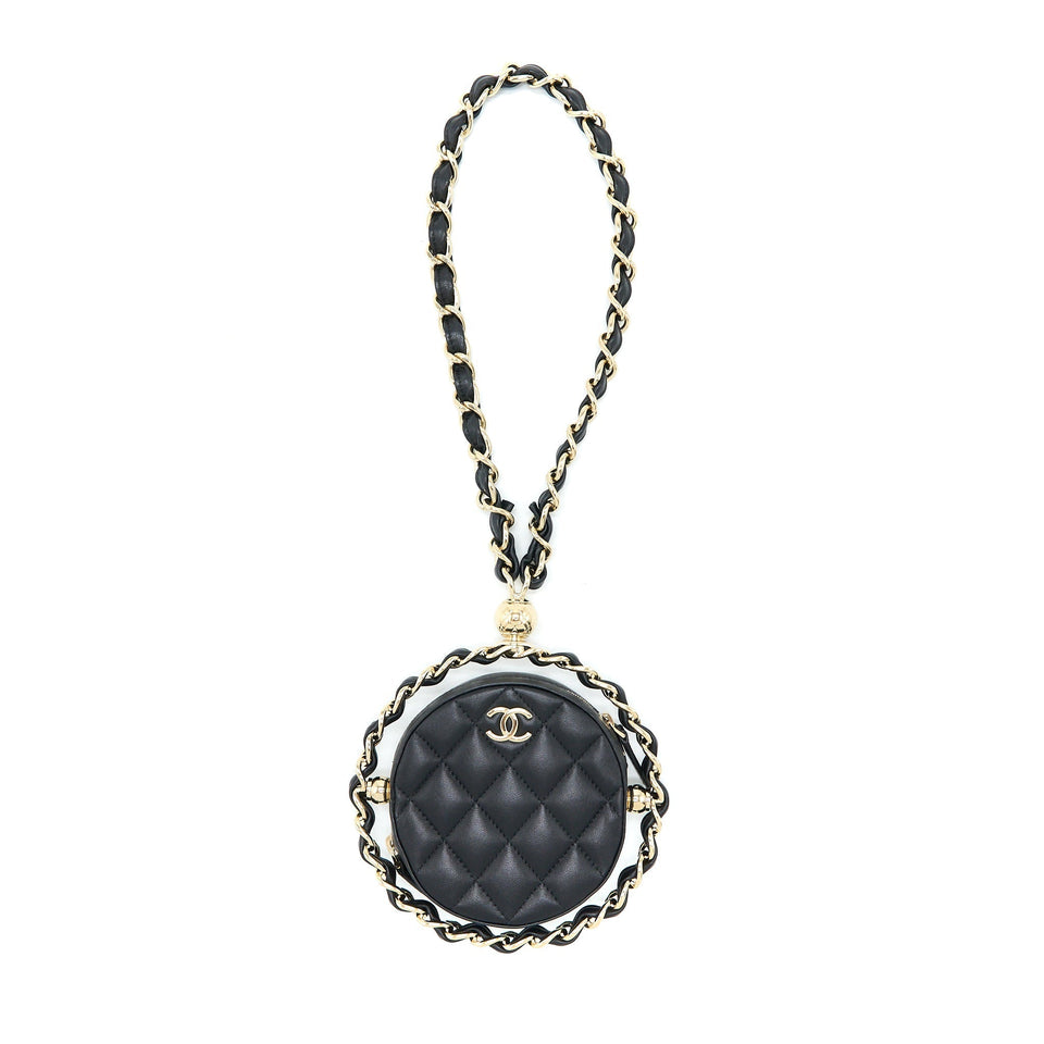 Chanel Evening Clutch with Chain Lambskin Black L