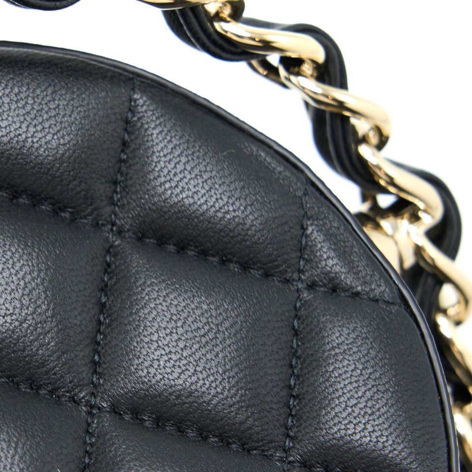 Chanel Evening Clutch with Chain Lambskin Black L