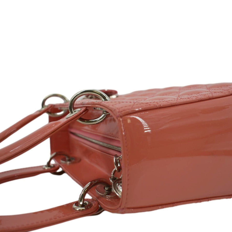 Christian Dior Medium Lady Dior Leather Shoulder Bag Pink