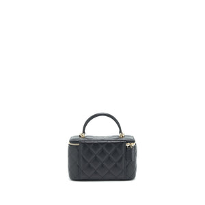 Chanel 21K Top Handle Rectangular Vanity With Chain Black L