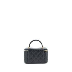Chanel 21K top handle rectangular Vanity with chain Black L