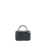 Chanel 21K top handle rectangular Vanity with chain Black L