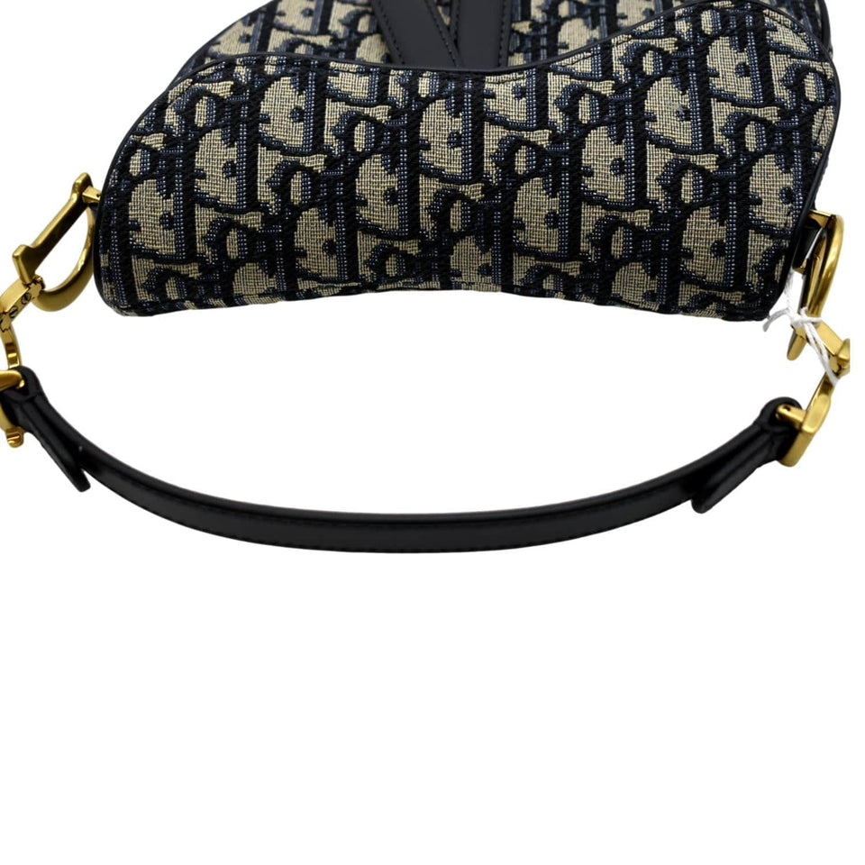 Christian Dior Saddle Mini Oblique Jacquard Crossbody Bag Multicolor