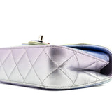 Chanel Clutch Calfskin Iridescent Multicolour with Multicolour and Silver Hardware (Microchip)