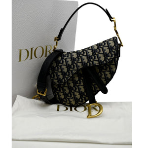 Christian Dior Saddle Mini Oblique Jacquard Crossbody Bag Multicolor