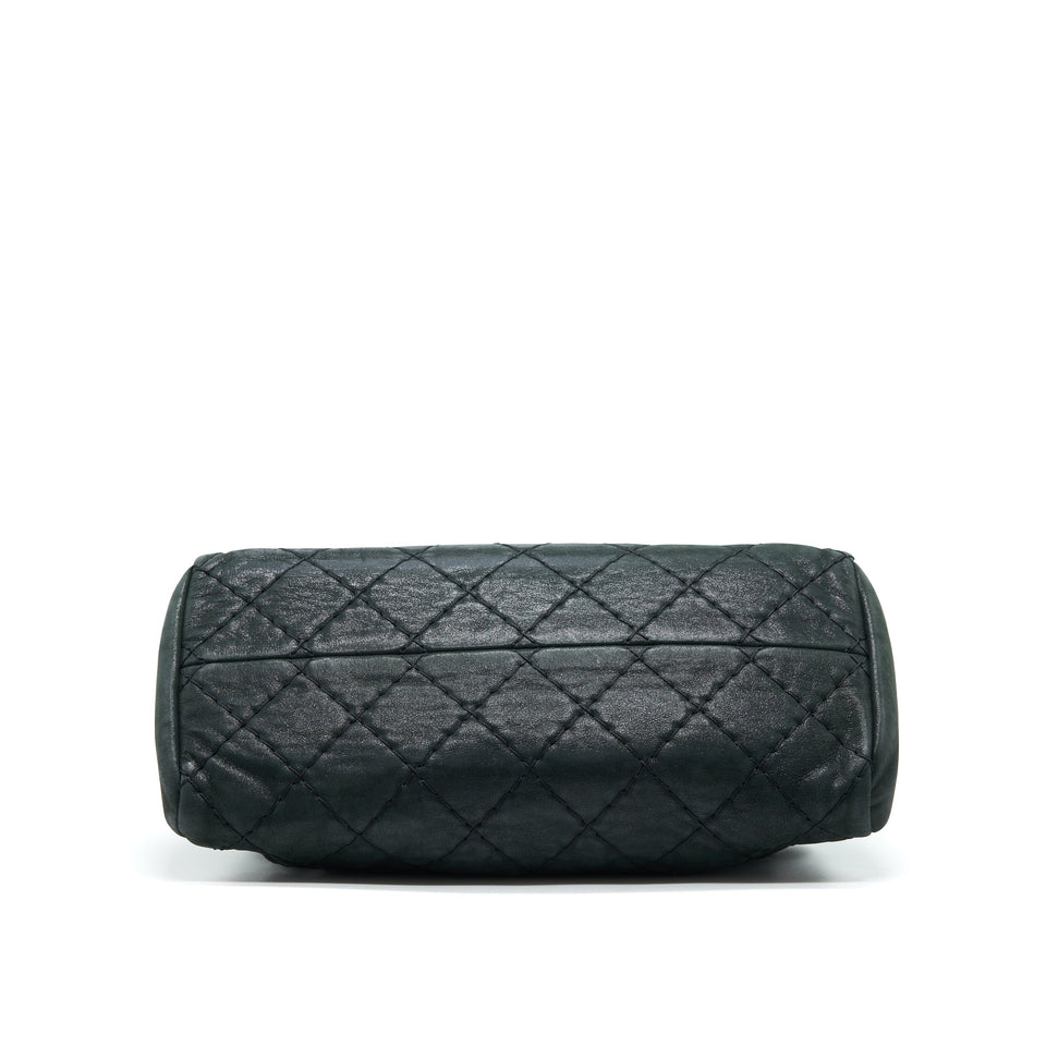 Chanel JUST MADEMOISELLE BOWLING BAG QUILTED LEATHER IN BLACK BHW