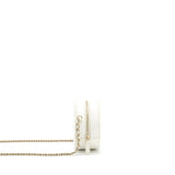 Chanel mini round Bag with Chain Caviar White L