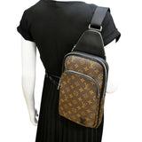 Louis Vuitton Avenue Sling Monogram Canvas Backpack Bag Brown