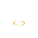 Chanel CC Logo Earrings Crystal Light Gold Tone