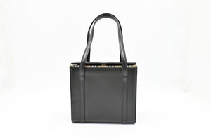 Burberry Box Handbag in Black Leather
