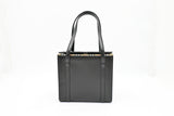 Burberry Box Handbag in Black Leather