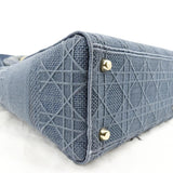 Christian Dior Lady D-Lite Embroidered Canvas Crossbody Bag Denim Blue