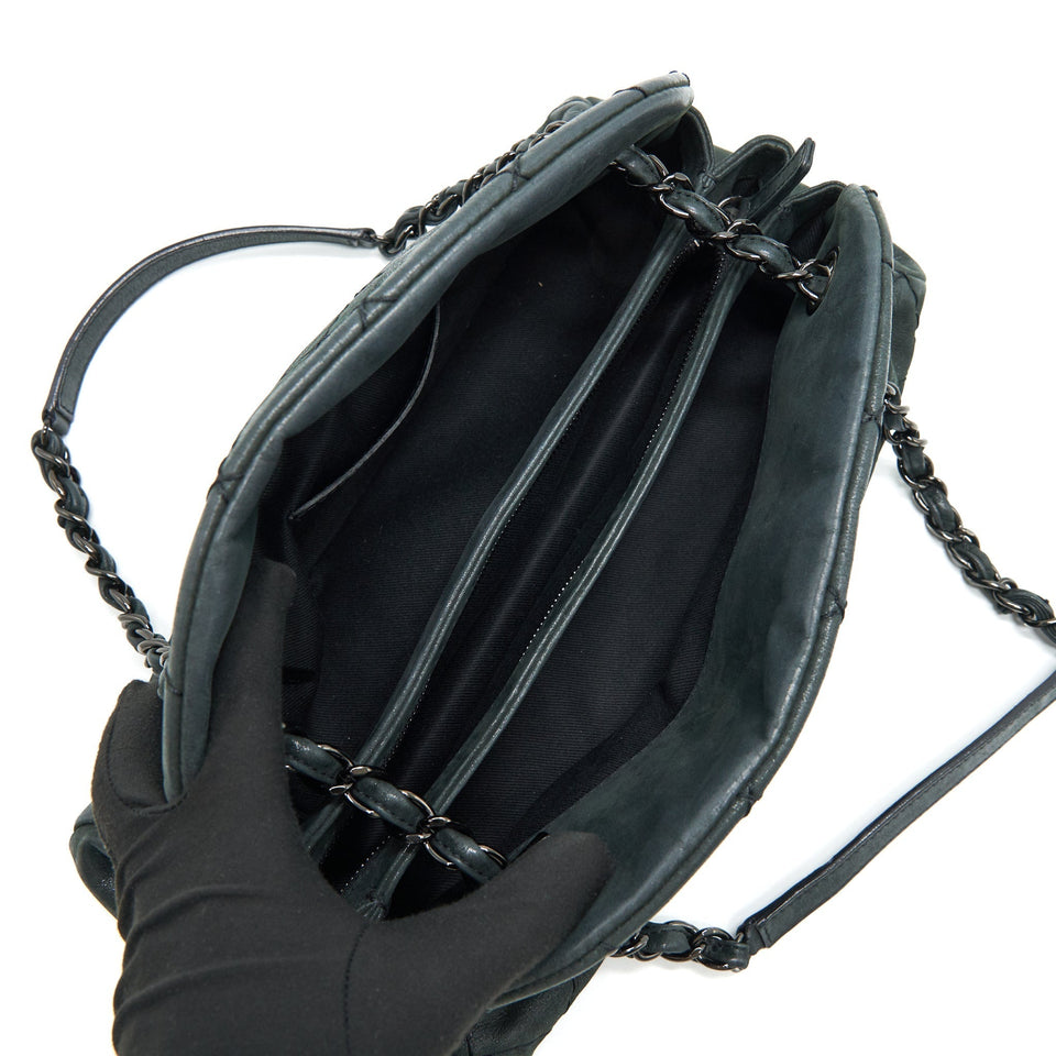 Chanel JUST MADEMOISELLE BOWLING BAG QUILTED LEATHER IN BLACK BHW