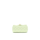 Chanel 22C Pearl Crush Mini Square Flap Bag Light Green