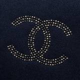 Chanel Double Side Zip Pouch/Zip Clutch Fabric Black Ruthenium Hardware
