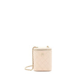Chanel 22C Light Beige Caviar Vertical Vanity With Chain L