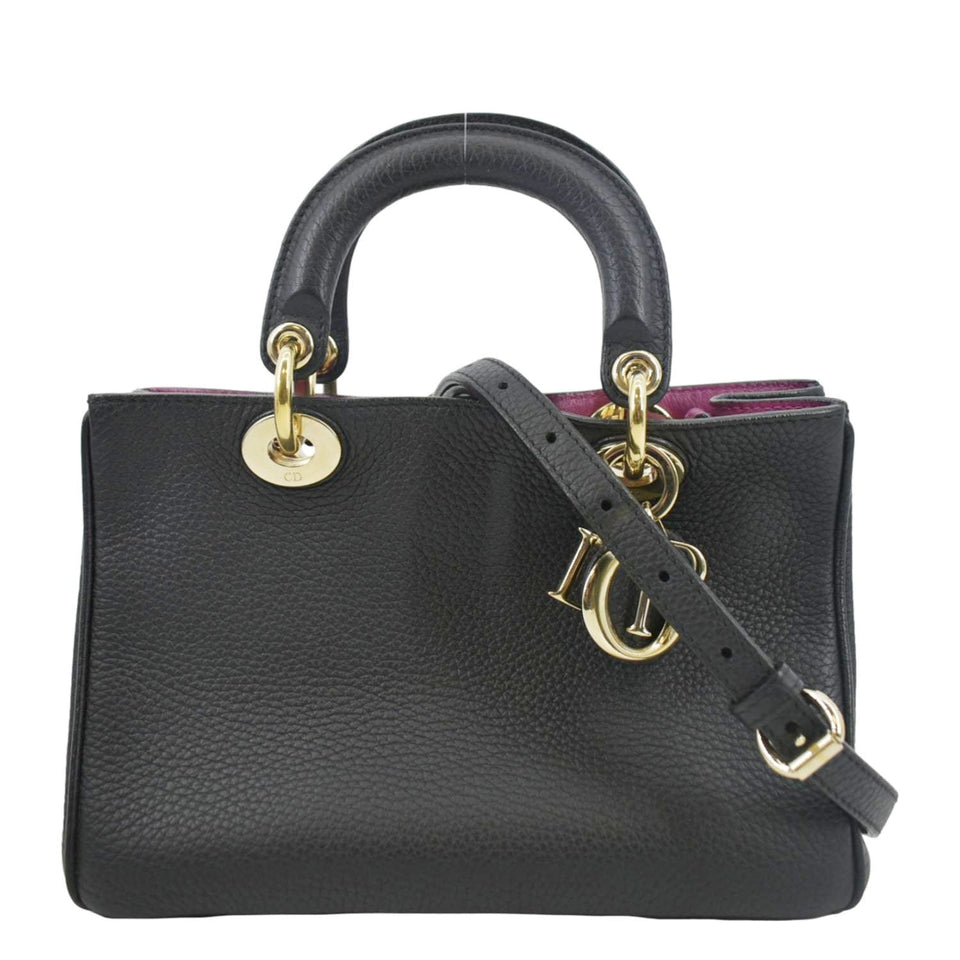Christian Dior Diorissimo Leather Tote Bag Black