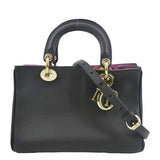 Christian Dior Diorissimo Leather Tote Bag Black