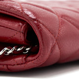 Chanel Classic Timeless Flap Clutch with Chain Caviar Red