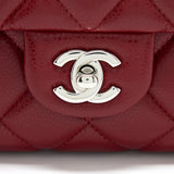 Chanel Classic Timeless Flap Clutch with Chain Caviar Red